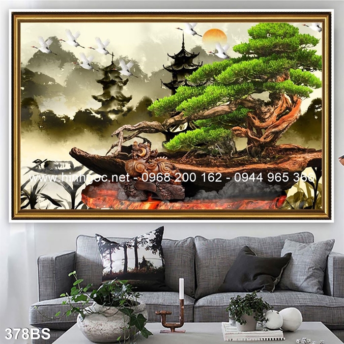Tranh 3D cây bonsai- 378BS