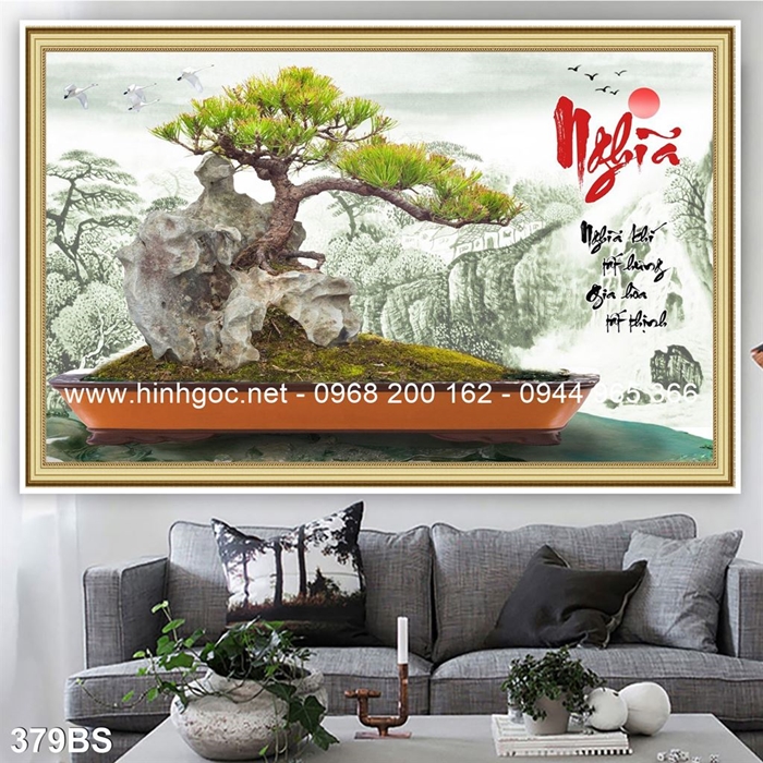 Tranh 3D cây bonsai- 379BS