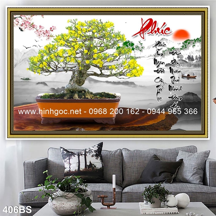 Tranh 3D cây bonsai- 406BS