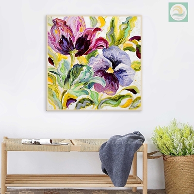 Tranh sơn dầu hình bông hoa TV636
