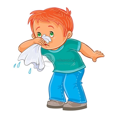Phông nền trẻ em, bé bị cảm cúm-KIDA-179