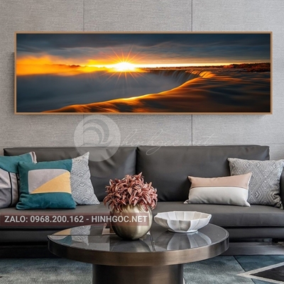 Tranh treo tường, tranh phong cảnh và mặt trời-NDI205